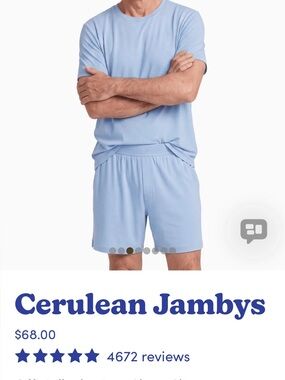 Cerulean  Jamey’s Men’s Light Blue Boxer Shorts with pockets